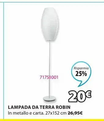 Lampada da terra robin