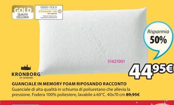 JYSK Kronborg guanciale in memory foam riposando racconto offerta