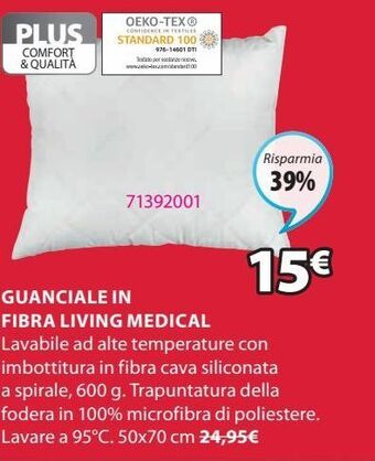 JYSK Guanciale in fibra living medical offerta