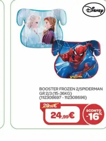 Booster frozen 2/spiderman gr2/3 (15-36kg)