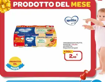 Bimbo Store Omogeneizzato di frutta mellin 6x100gr offerta