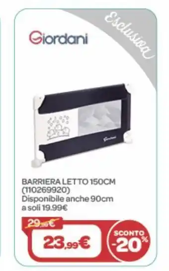 Bimbo Store Barriera letto 150cm offerta