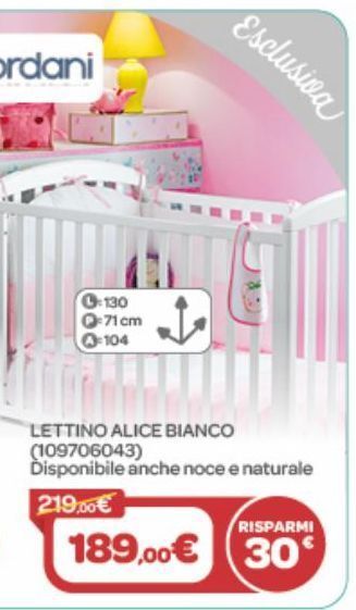 Lettino alice bianco