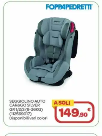 Bimbo Store Seggiolino auto car&go silver offerta