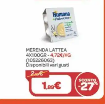 Bimbo Store Merenda lattea 4x100gr humana offerta