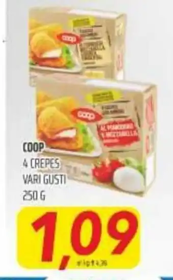 Coop Coop 4 crepes vari gusti 250g offerta