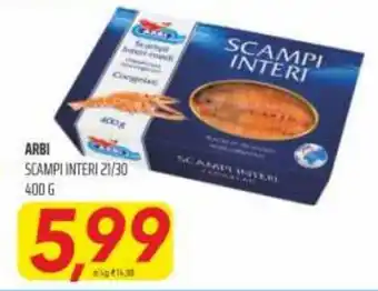 Coop Arbi Scampi Interi 21/30 400g offerta