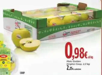 Coop Mele Golden Origine Coop 2.3kg offerta