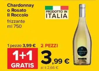 Carrefour Iper Il Roccolo Chardonnay o Rosato 750 ml offerta
