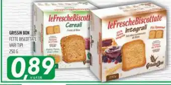 Coop Grissin Bon Fette Biscottate Vari Tapi 250 g offerta