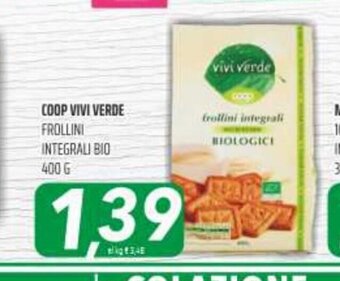 Coop Coop Vivi Verde Frollini Integrali Bio 400 g offerta