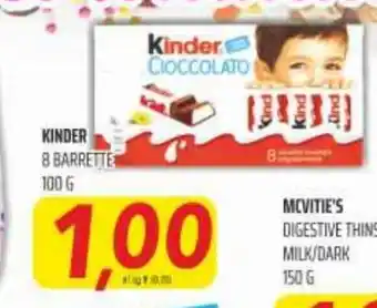 Coop Kinder 8 Barrette 100 g offerta