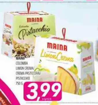 Coop Maina Colomba Limon Crema/Crema Pasticcera/ Pistacchio 750g offerta