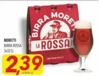 Coop Moretti Birra Rossa 3 x 33cl offerta