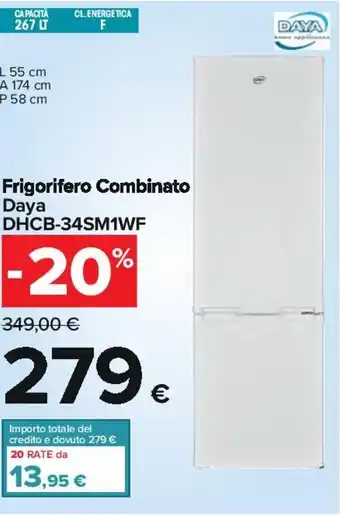 Carrefour Iper Daya Frigorifero Combinato DHCB-34SM1WF offerta