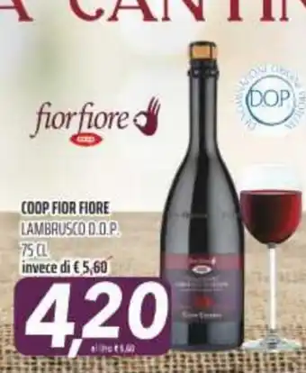 Coop Coop Fiore Fiore Lambrusco D.O.P 75cl offerta