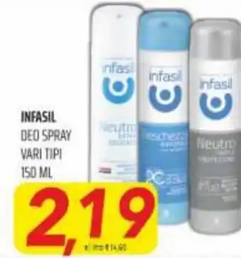 Coop Infasil Deo Spray Vari tipi 150ml offerta