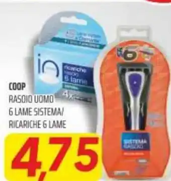 Coop Coop Rasoio Uomo 6 Lame Sistema/Ricariche 6 Lame offerta
