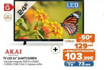 Expert Akai TV LED 24" 24AKTV2418EM offerta