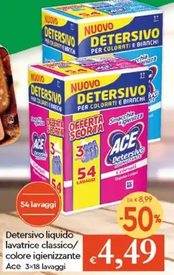 Famila Ace Detersivo Liquido Lavatrice Classico offerta