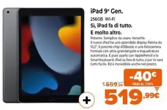 Expert iPad 9" Gen offerta