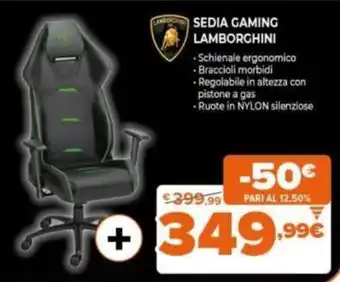 Expert Sedia Gaming lamborghini offerta