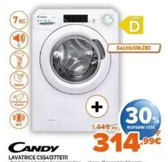 Expert Candy Lavatrice CSS4137TE111 offerta