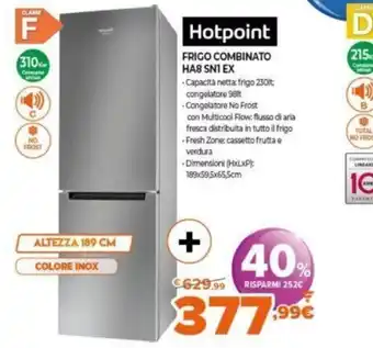 Expert Hotpoint Frigo Combinato Ha8 SN1EX offerta