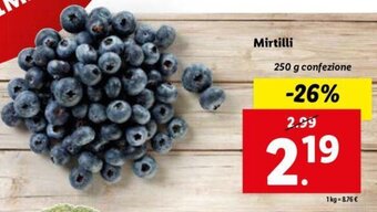 Lidl Mirtilli 250 g offerta