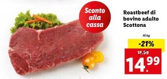 Lidl Roastbeef di bovino adulto Scottona offerta