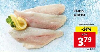 Lidl Filetto di orata 200 g offerta