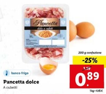 Lidl Pancetta dolce A cubetti 200 g offerta