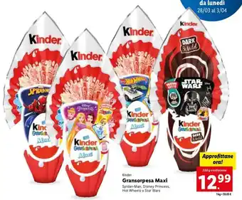 Lidl Kinder Gransorpesa Maxi 220 g offerta