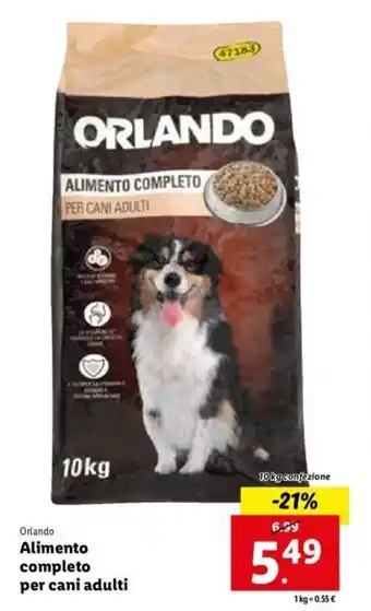 Orlando Alimento completo per cani adulti 10 kg