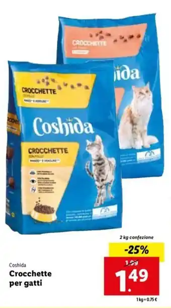 Lidl Coshida Crocchette per gatti 2 kg offerta