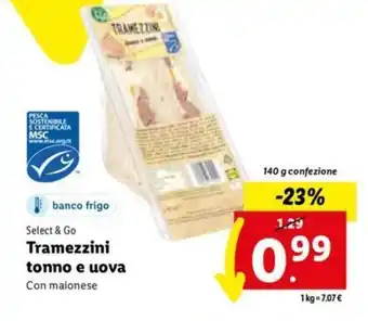 Lidl Select & Go Tramezzini tonno e uova Con maionese 140 g offerta