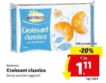 Lidl Nastrecce Croissant classico 240 g offerta