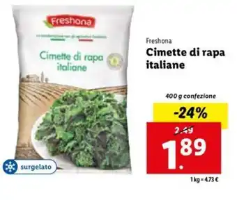 Lidl Freshona Cimette di rapa italiane 400 g offerta