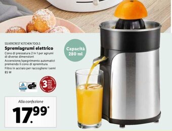 Lidl Silvercrest Kitchen Tools Spremiagrumi elettrico offerta