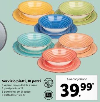 Servizio piatti, 18 pezzi