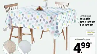 Lidl Livarno Home Tovaglia 130 x 160 cm o Ø 160 cm offerta
