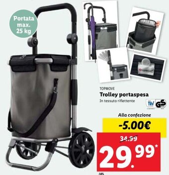 Lidl Topmove Trolley portaspesa offerta