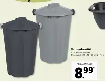 Lidl Pattumiera 40 L offerta