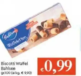 Famila Biscotti Waffel Bahlsen gr 100 offerta