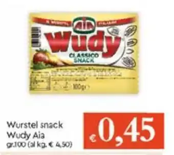 Famila Wurstel Snack Wudy Aia gr 100 offerta