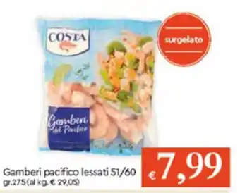 Famila Gamberi Pacifico Lessati 51/60 gr 275 offerta