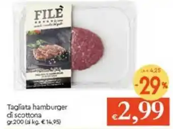Famila Tagliata Hamburger gr 200 offerta