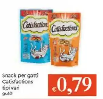 Famila Snack Per Gatti Catisfactions gr 60 offerta