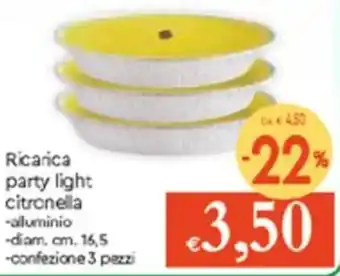 Famila Rica Rica Party Light 16,5cm offerta