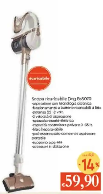 Famila Scopa Ricaricabile Dcg Bs5070 offerta